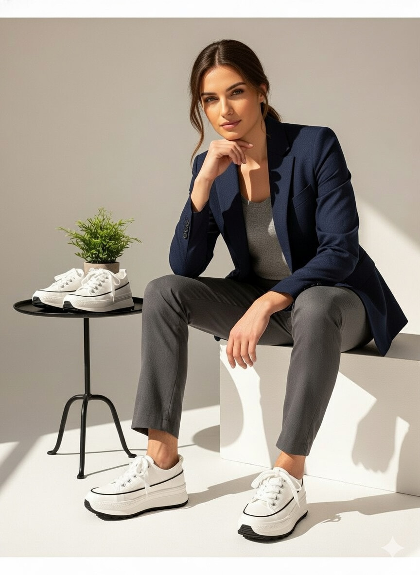 Carina Domestic Height-Increasing Platform Sneakers