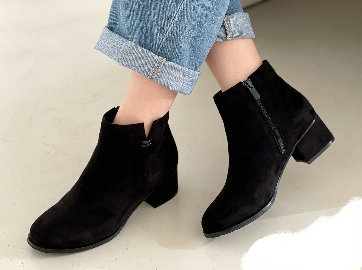 Suede Leather Short Ankle Boots 112