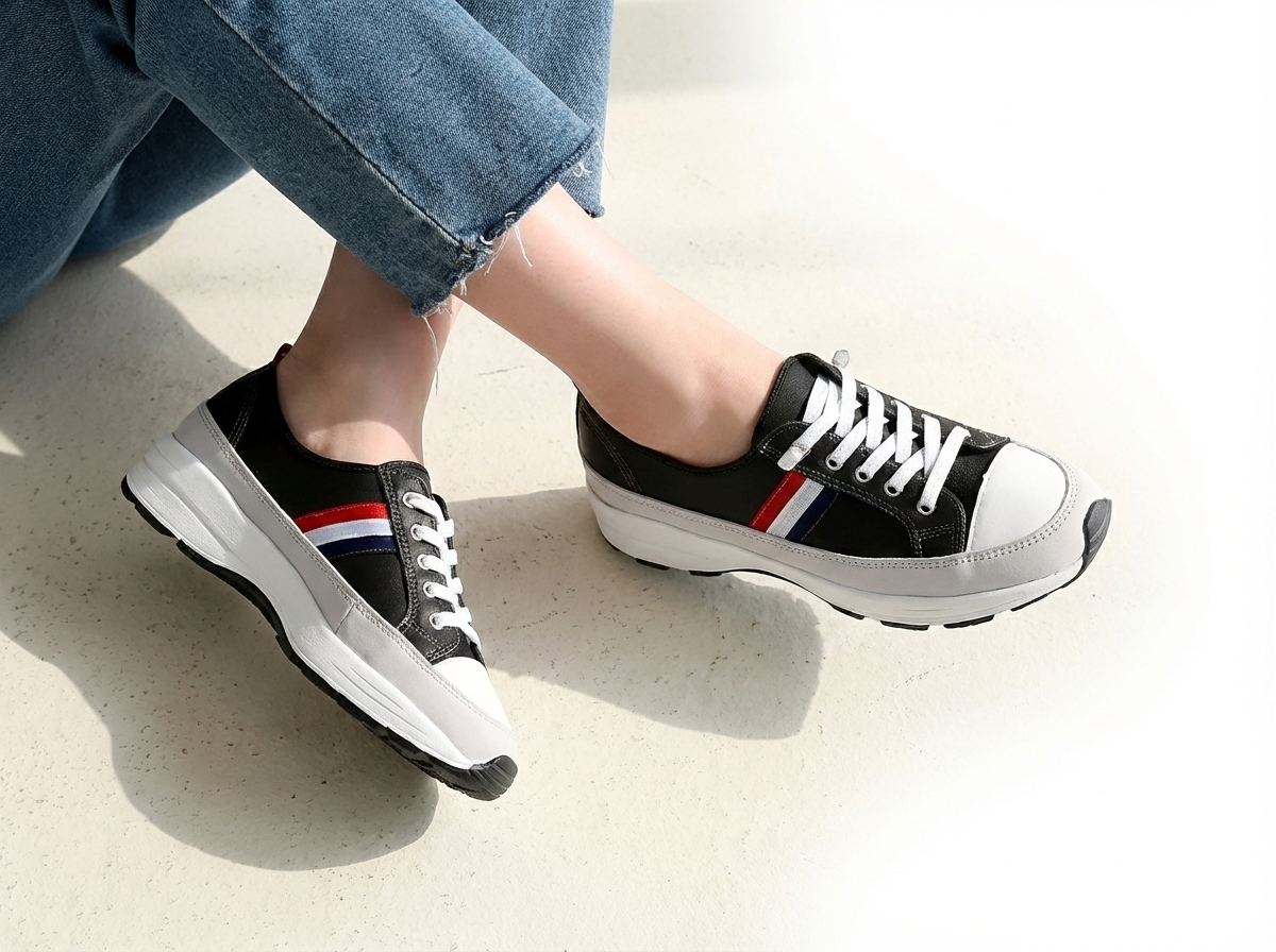 Natural leather Scout point Cruise sneakers