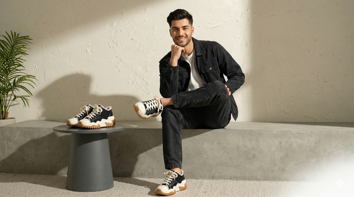 Fur-lined Converse sneakers m11204