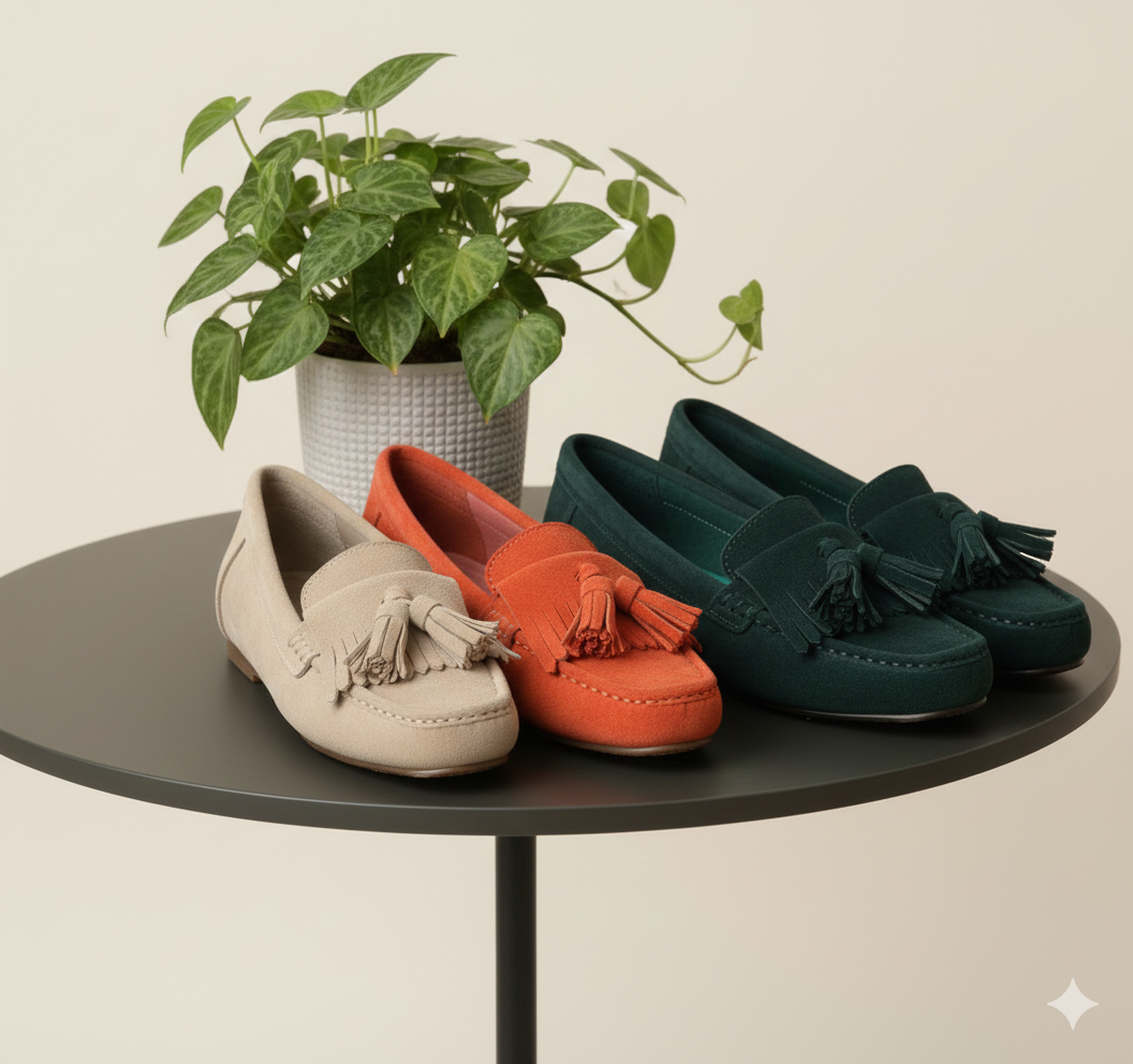 Natural Leather Driving Loafers