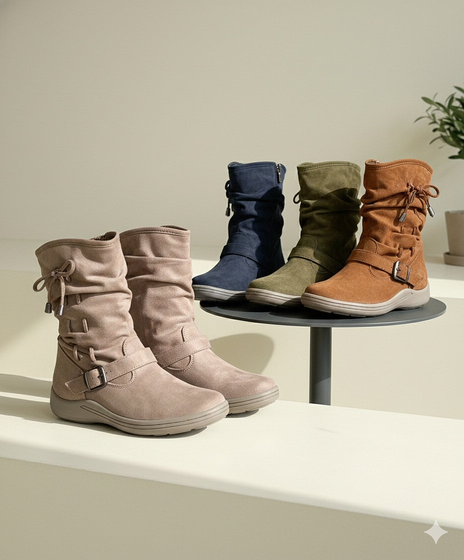 FW Turn-up Suede Mid-boots Platform Ugg-style