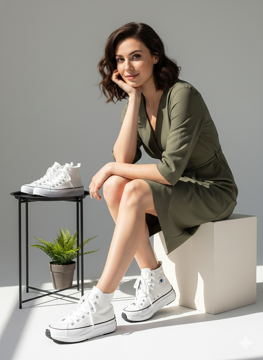 16222 Domestic High-Top Sneakers Platform