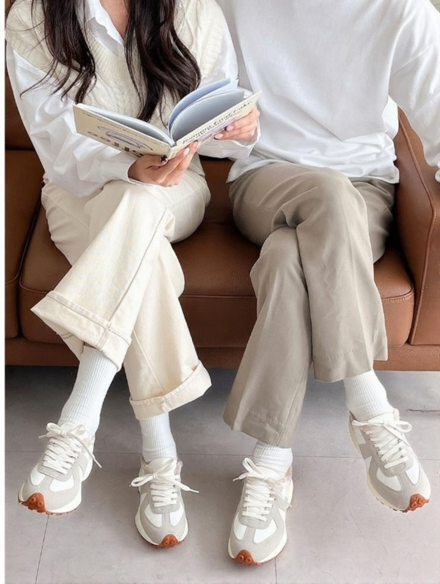 11148 Korean-made Unisex Fur-lined Sneakers