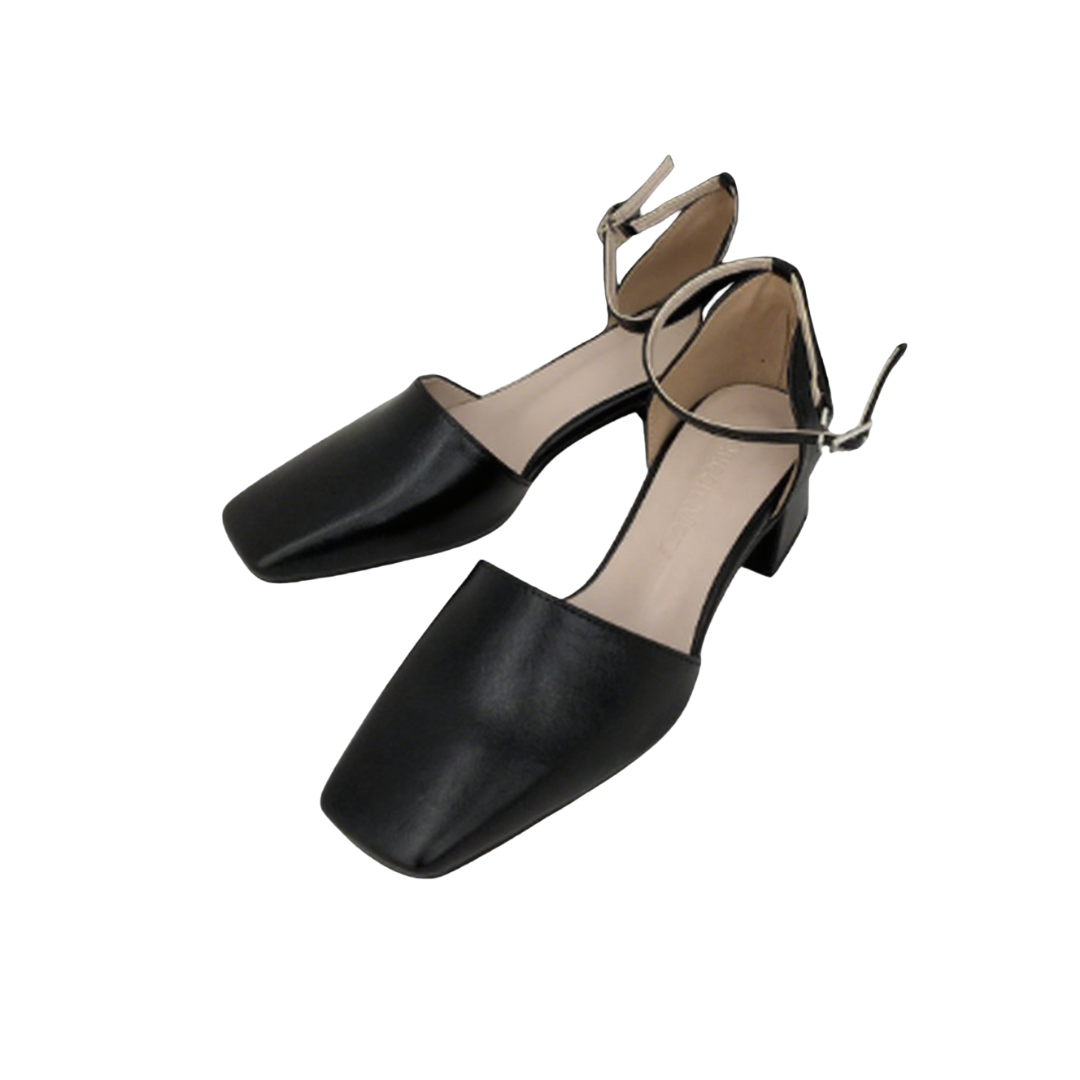 Korean Minimalist Block Heel Mary Janes